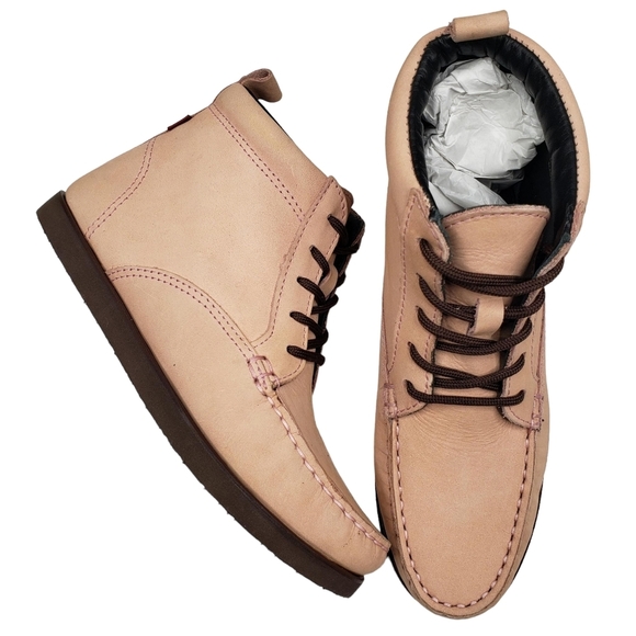 Marc JosephNIB Gramercy Blush Nubuck Leather High Top Preppy Booties Girl's 2